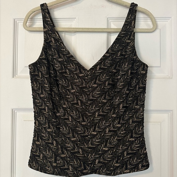 Carmen Marc Valvo Signature Beaded Tank Top and Skirt Set - Picture 2 of 16